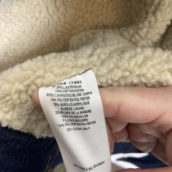 Gap 1969 Men M Sherpa Lined Jean Denim Jacket Blue EUC - Picture 7 of 8